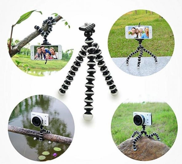 Ahtapot Selfie Tripod Cep Telefon Kamera Tutucu Akrobat Stand - 2
