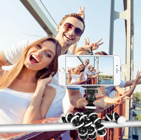 Ahtapot Selfie Tripod Cep Telefon Kamera Tutucu Akrobat Stand - 3