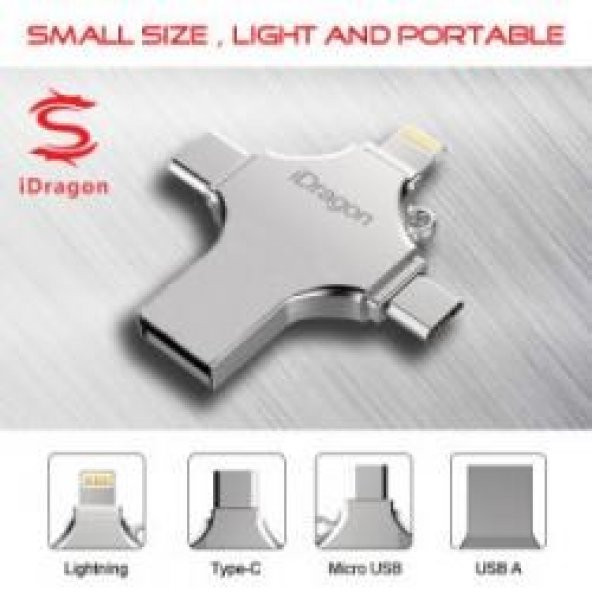 PG-681 İ DRAGON 16GB USB FLASH BELLEK (3 İN 1) FOR (İPHONE-SAMSUNG-TYPCE)