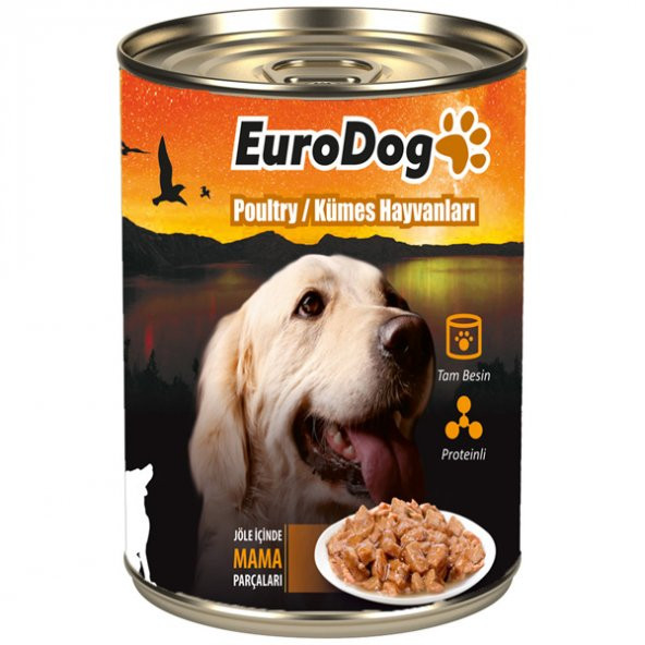 EuroDog Köpek Konservesi Kümes Hayvanlı 415Gr (10)