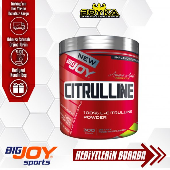 Bigjoy Citrulline Powder Saf Si̇trüli̇n 300gr (Skt:08/21)+Hedi̇ye