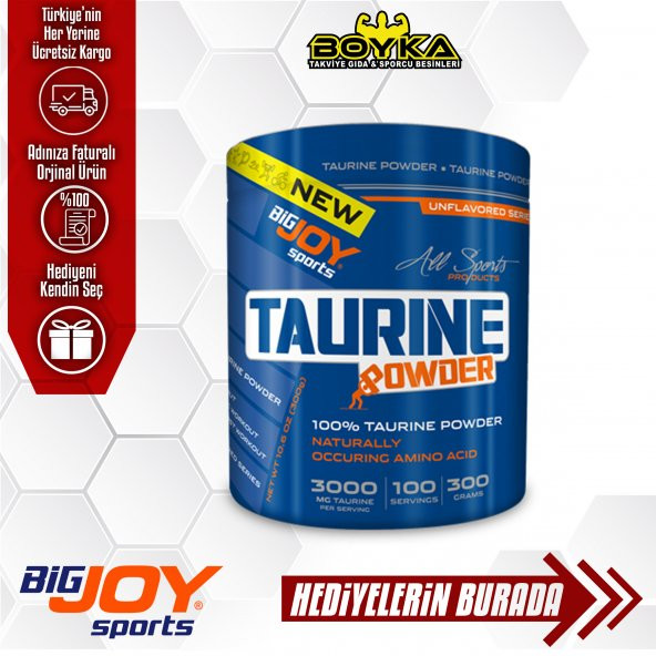 Bigjoy Taurine Powder 300gr (Skt:04/21 + Hedi̇ye