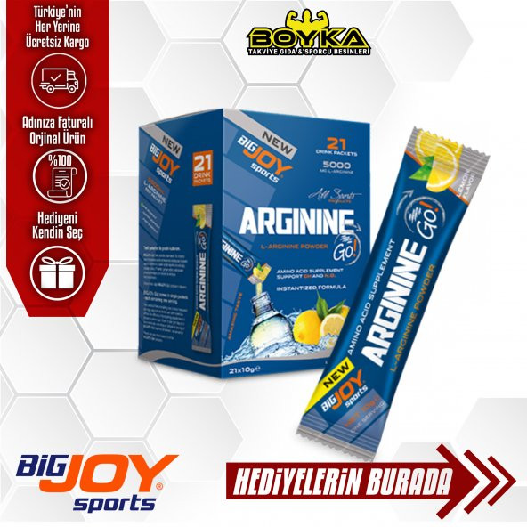 Bigjoy Arginine Go! 21 Paket Aromalı Arji̇ni̇n (Skt:08/21)