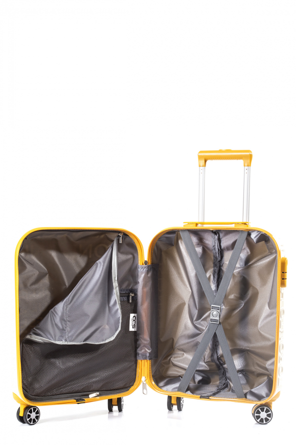 Ççs 05167 Beyaz Büyük Boy Abs Valiz - 5