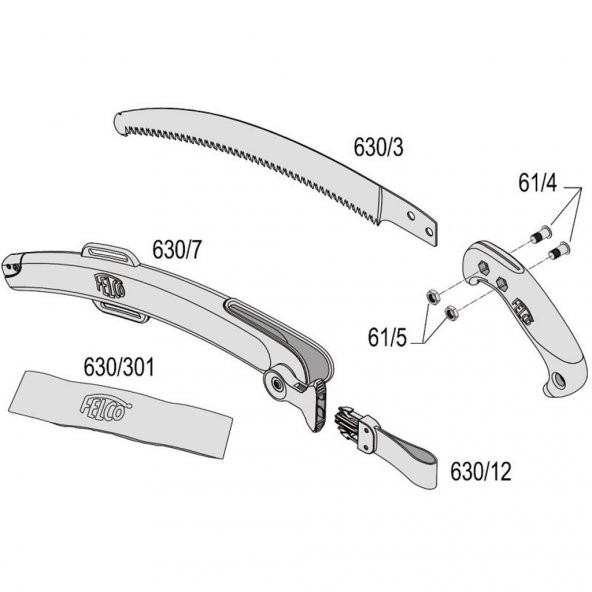 Felco 630 Budama Testeresi Kavisli 33cm - 2