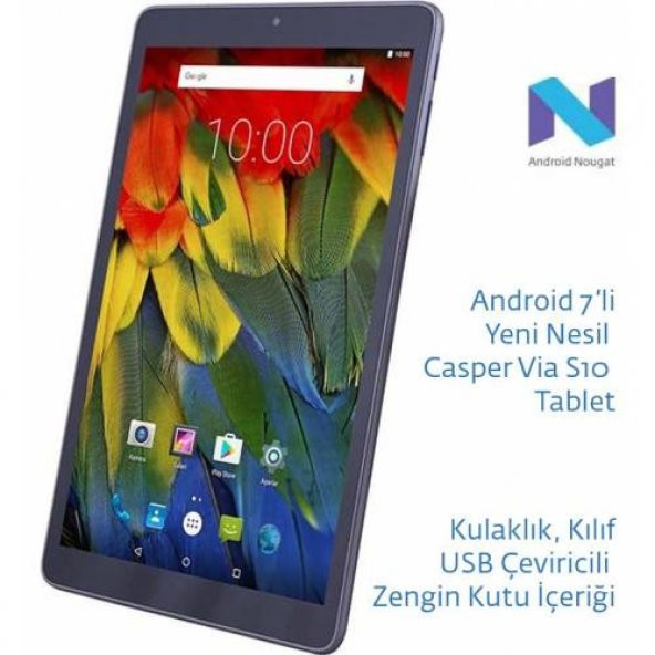 Casper Via S10 10.1 IPS 2GB RAM 16GB Android 7 Tablet