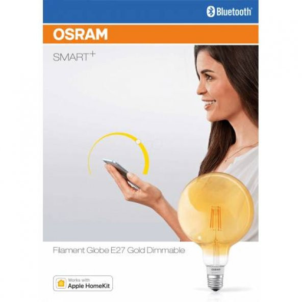 OSRAM Smart+ Family Apple HomeKit Flament Globe E27 Ampul
