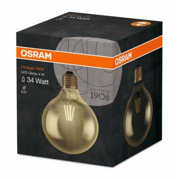 Osram Led Vintage Gold Globe Sarı Işık 4 W E27 Duy Ampul