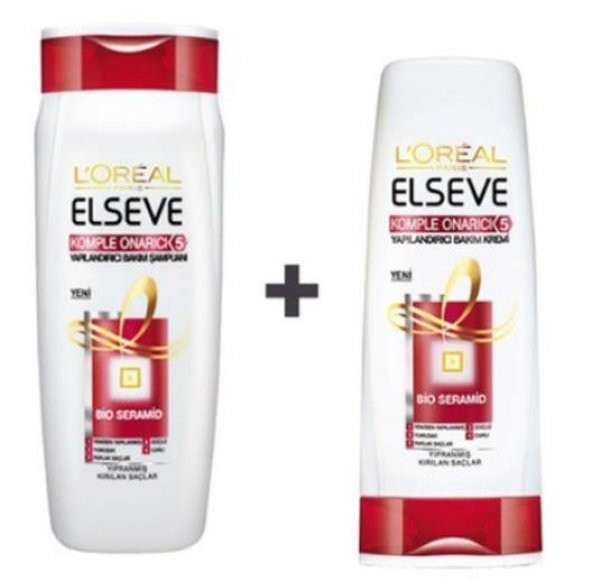 Elseve Komple Onarıcı 5 Yapılandırıcı 550ml Şampuan + 175 ml Saç Kremi