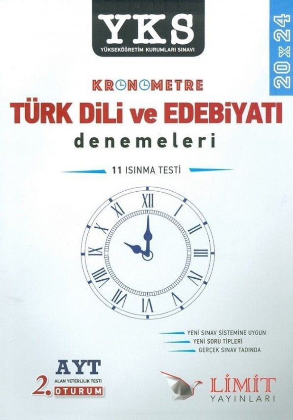 Limit Yayınları AYT Kronometre Türk Dili ve Edebiyatı 20x24 Deneme