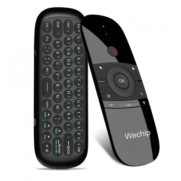 Wechip W1 2.4G Kablosuz Klavye Uzaktan Kumanda Air Mouse