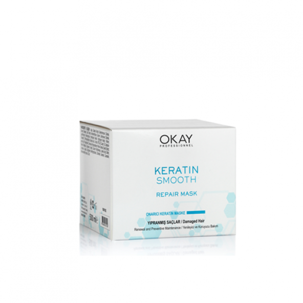 Okay Keratin Smooth Onarıcı Saç Maskesi 500 ml. - 3