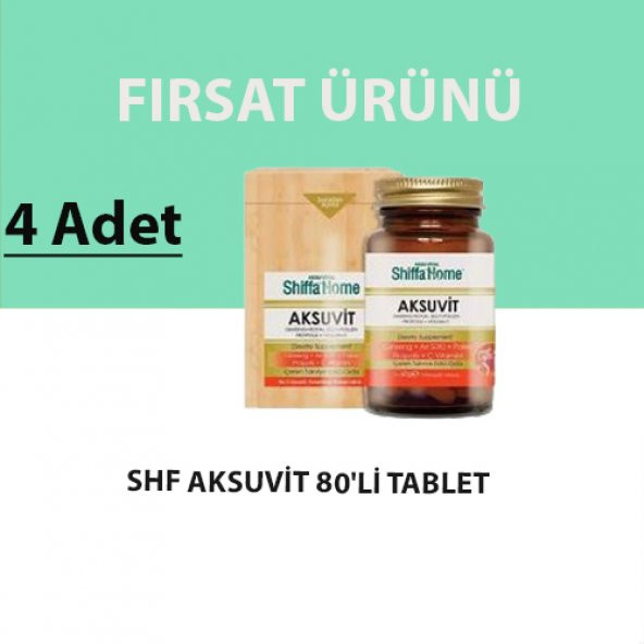 Shiffa Home Aksuvit Ginseng 80li Tablet (4 Adet)