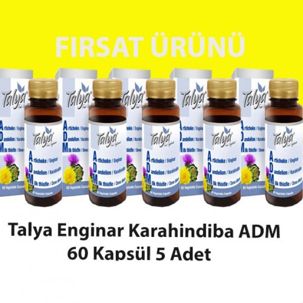 Enginar + Karahindiba + Devedikeni Adm 60 Kapsül (5 Adet)