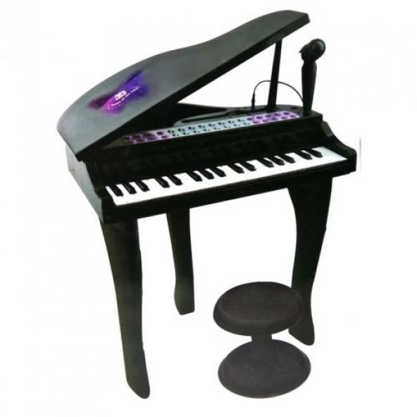 37 Tuşlu Kuyruklu Karaoke Piyano Elektronik Siyah