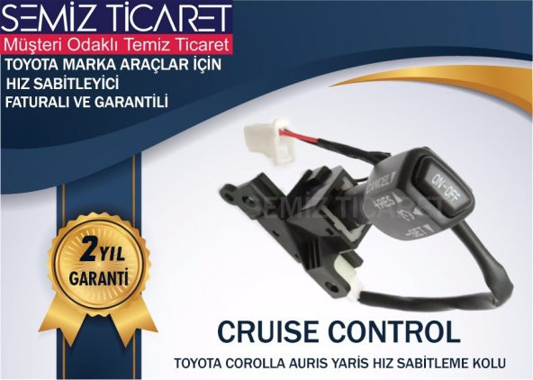 ESEMİZ Toyota YARİS Hız Sabtileme Kolu(Cruise Contol)-KAPAK DAHİL SET-2 YIL GARANTİLİ-ADINIZA FATURALI
