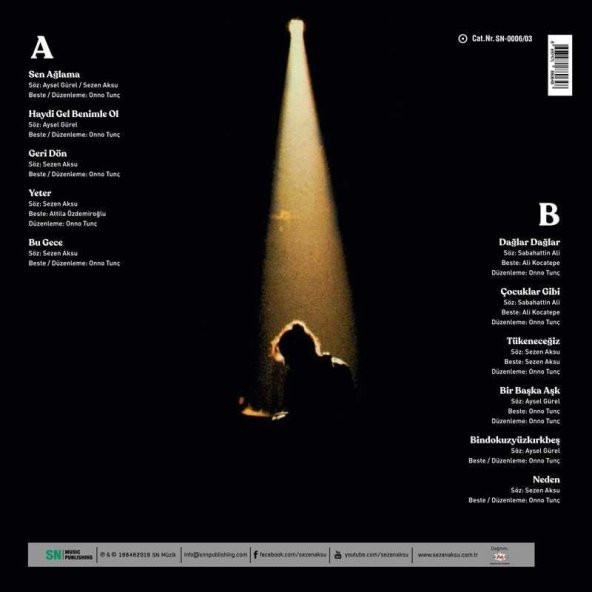 SEZEN AKSU - SEN AĞLAMA (LP) - 2