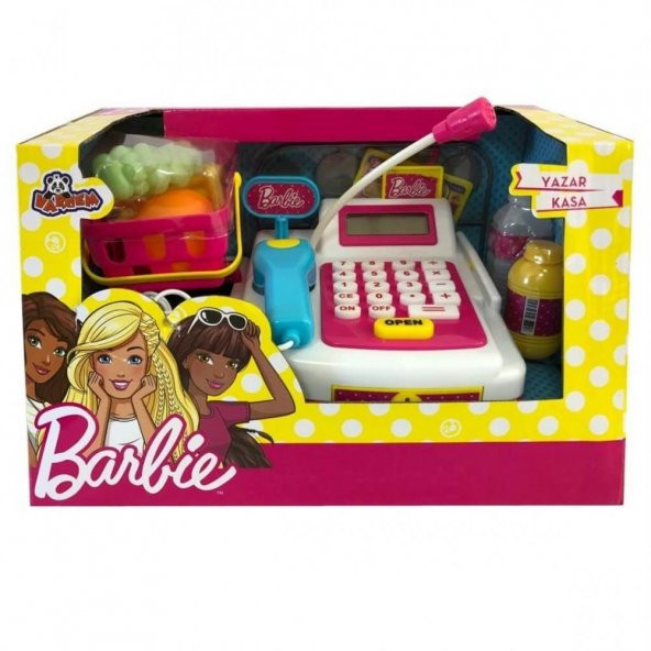 Barbie Oyuncak Yazar Kasa İnteraktif Sesli Mikrofonlu Full Aksesu - 3