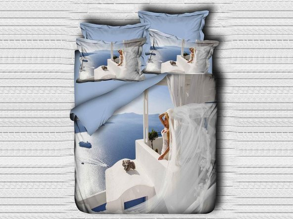 Best Class Dijital Baskılı 3d Çift Kişilik Nevresim Takımı Honeymoon