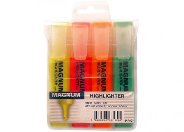 Magnum Fosforlu Kalem İşaretleme Kalemi 4 Renk