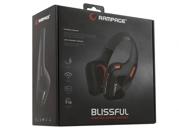 Rampage RBT-18 BLISSFUL Siyah Kablosuz ve kablolu Bluetooth Mikrofonlu Oyuncu Kulaklığı - 6