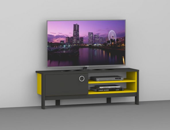 Dekoramis OPERA Tv Sehpası 120cm Antrasit-Sarı
