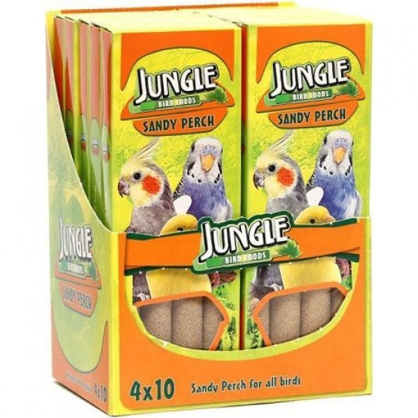 Jungle Kuşlar Için Kumlu Tünek (4Lü Paket)
