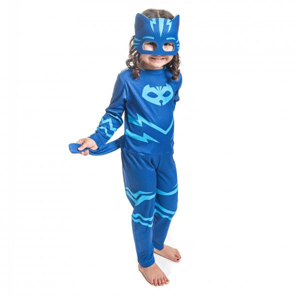 Mavi Pj Masks Kostüm - Mavi Pijamaskeliler Kostümü-Pjamasks Kostü - 4