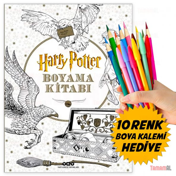 HARRY POTTER BOYAMA KİTABI + Renkli Boya kalem Seti - 4