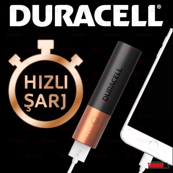 DURACELL Powerbank Cep Telefon Şarj Aleti 3350 mAh IPhone Android