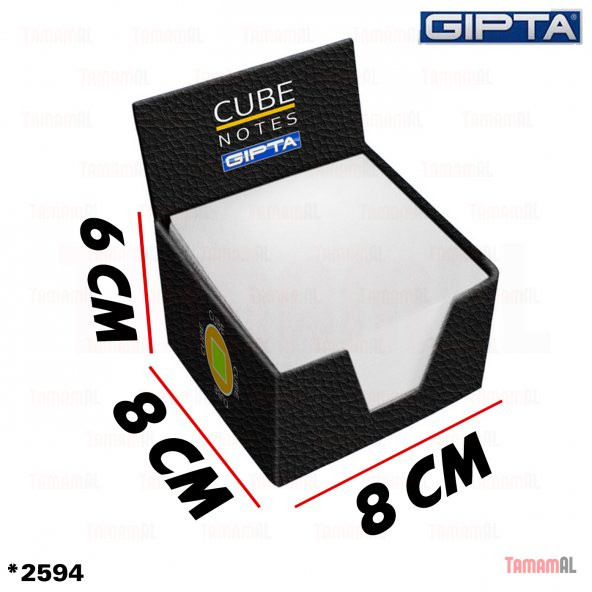 GIPTA (KALİTELİ) 8x8x6 cm (KALIN) Beyaz 1.Hamur Küp Blok Notluk