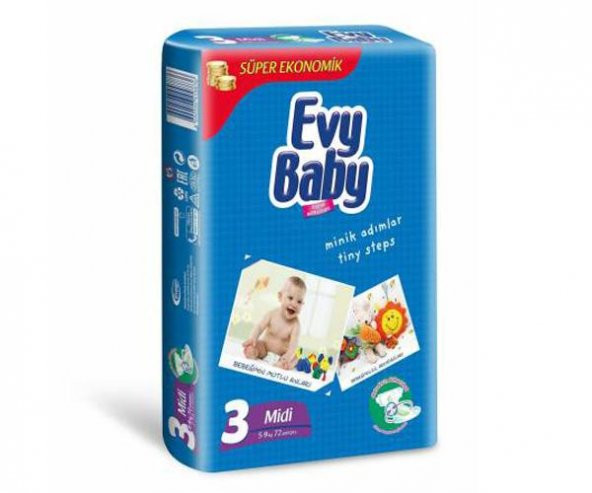 EVY Baby Süper Eko 5-9kg Midi 72li No:3