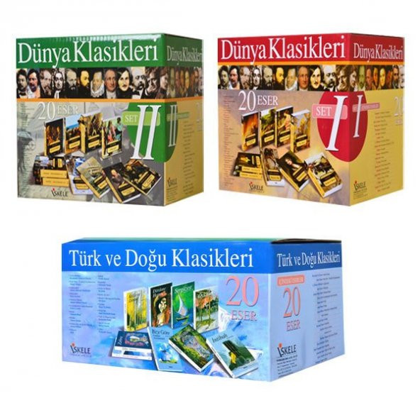 Dünya Klasikleri 1 ve 2 Türk ve Doğu Klasikleri Setleri 64 Kitap