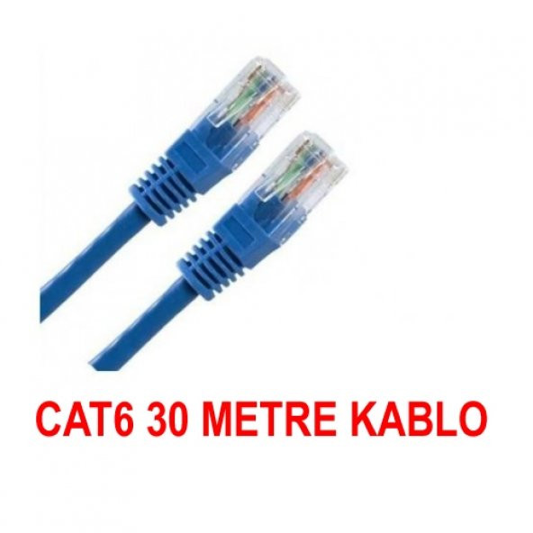 30 Metre Cat6 internet Ethernet Kablosu Fabrikasyon Rj45 BST-2031