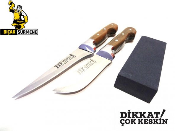 Mutfak Bıçak Seti 2'li Lazoğlu Sürmene Bilezikli Orijinal El Yapimi