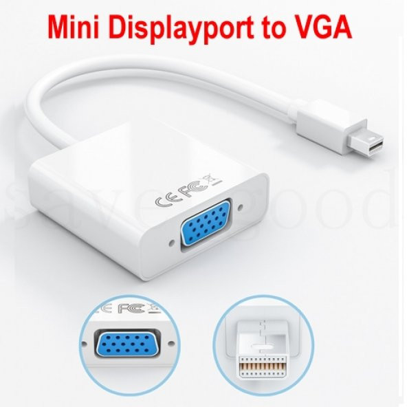Mini Displayport to VGA Kablosu KABLO MACBOOK Thunderbolt Display