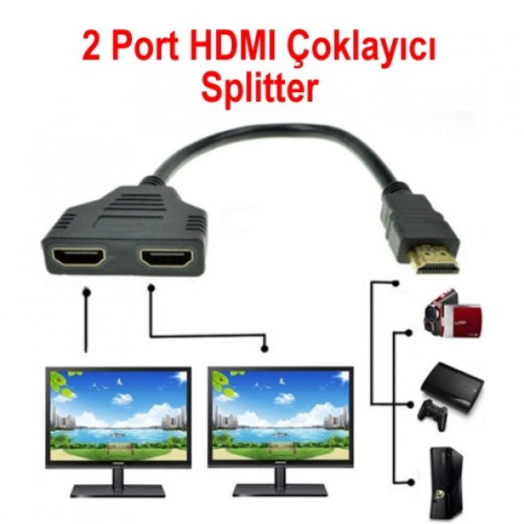 2 PORT Hdmi ÇOKLAYICI Switch BST-2080p Ekran Çoğaltıcı Hub HDMI