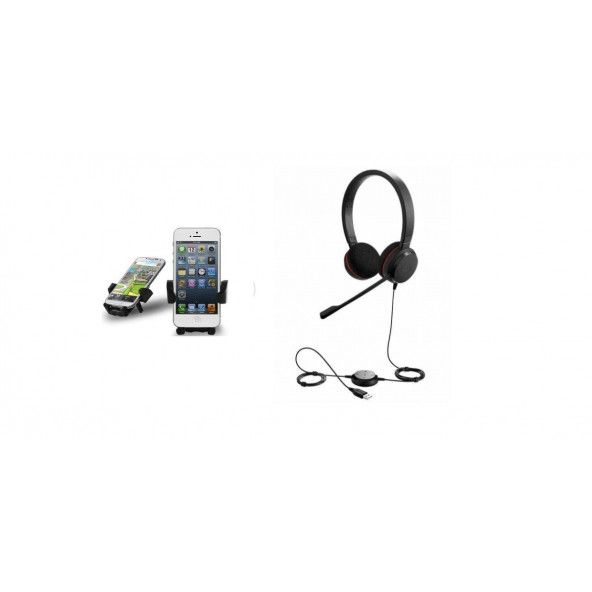 Jabra Evolve 20 Duo USB Mikrofonlu Çağrı Merkezi Kulaklığı  HEDİYELİ