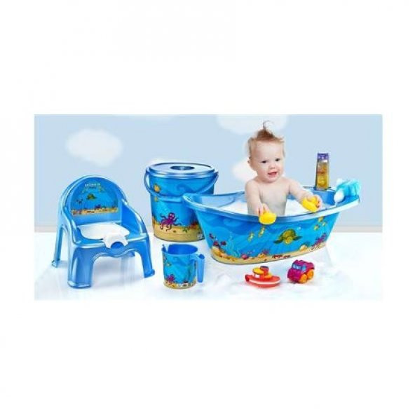 BEBEK BANYO KÜVET SETİ KÜVET TAKIMI LAZIMLIK 5 PARÇA
