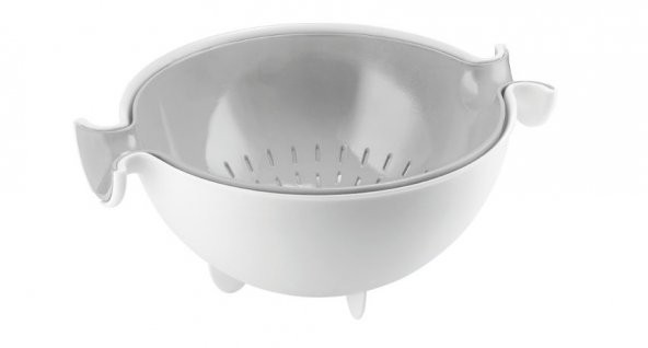 ÇOK AMAÇLI SÜZGEÇ ve KASE SETİ MEYVE SEBZE YIKAMA KASESİ - 8