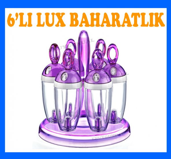 6LI LÜX BAHARATLIK ve TUZLUK SETİ CAM GÖRÜNÜMLÜ "İNDİRİMLİ !!" - 2