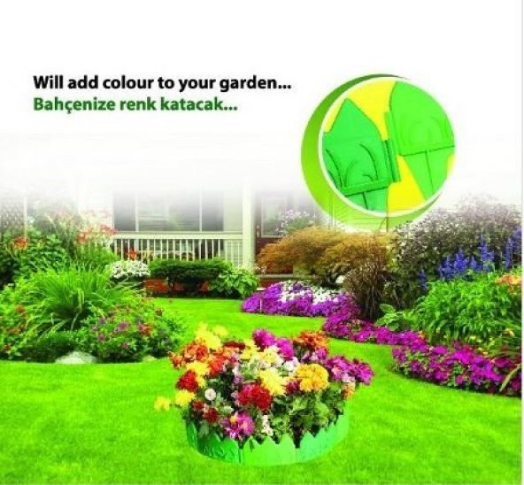 DEKORATİF GEÇİRMELİ BAHÇE ÇİTİ 40 ADET (5 PAKET) 680 CM - 7