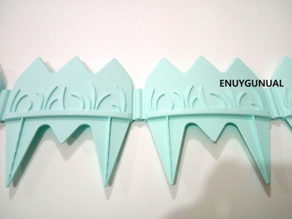 Dekoratif Bahçe Çiti Renkli Geçirmeli Bahçe Çiti 17 CM UZUNLUK x 8 Ad 1,36 m - 9