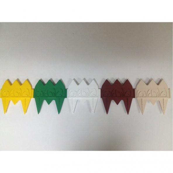 BAHÇE ÇİTİ DEKORATİF RENKLİ 17 CM UZUNLUK X 8 ADET 136 CM - 4