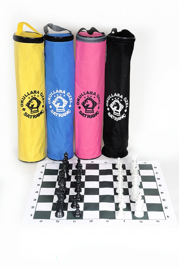 ÖZEL ÇANTALI BEZ SATRANÇ 42x42 cm OKULLARA ÖZEL ÖĞRENCİ SATRANCI - 2