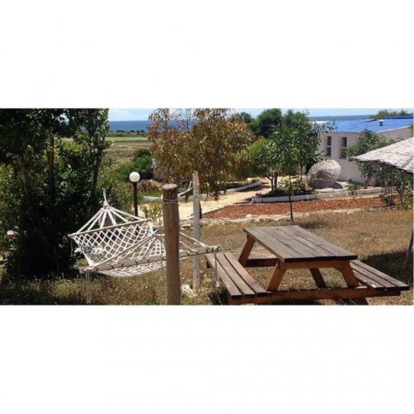 Çift Örgülü Tek Kişilik Makrome Örgülü Pamuk Hamak Salıncak 95x220 Cm - 2