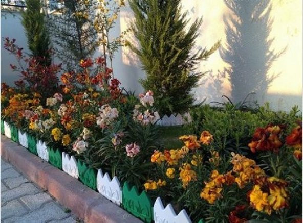 Dekoratif Çit Bahçe Çiti Peyzaj Koruma Çiti 4 Metre 24 Parça - 3