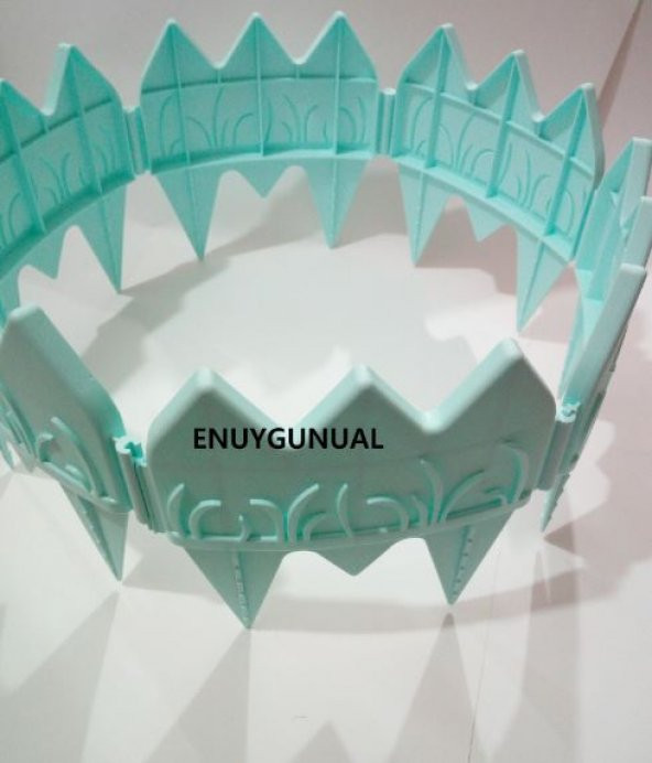 Dekoratif Bahçe Çiti 8 Adet 136 CM Lale Kabartmalı Desen - 11