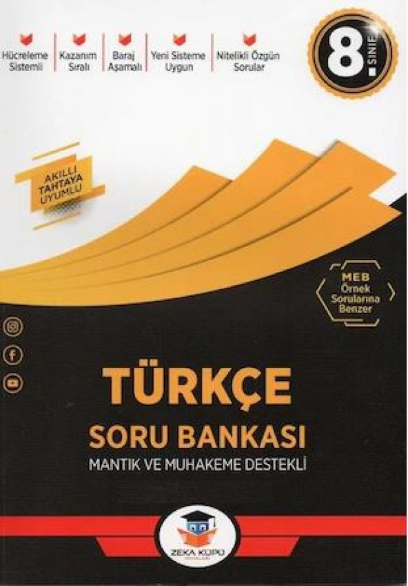 Zeka Küpü Yayınları 8. Sınıf Türkçe Soru Bankası Yeni 2020/2021