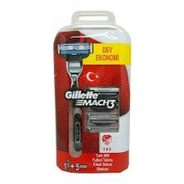 Gillette Mach3 Yedek Tıraş Bıçağı 5 li + Tıraş Makinesi